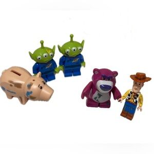 Lego Disney Toy Story RETIRED Woody Lotso 2 Aliens & Hamm RETIRED Minifigure Set